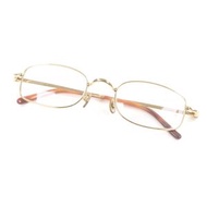 Excellent condition Cartier Vintage Trinity Square Frame Eyeglasses, Gold, Size 49, Size 21, Prescri