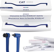 RYERCAT Space Dual Sided Cat Toothbrush - Only 8mm Wide to fit into Cat's Mouth - Cat Dental Supplie