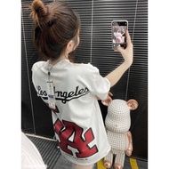 Mlb Men'S T-Shirt With LA Logo Printed - High Quality Cotton MLB T-Shirt