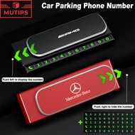 Mercedes Benz Car Temporary Parking Phone Number Card Magnetic Number Plate Holder For W211 W212 W20