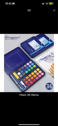 36/48 Watercolor Set Cat Air Set (Bonus Kuas dan Kertas Gambar) / Cat Air Padat / Solid Watercolor S