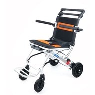 Wheelchair Aluminum Alloy Folding Rod Ultra-light Elderly Trolley Portable Travel Wheelchair