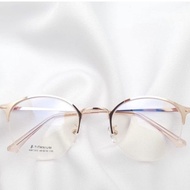 Frame kacamata bulat kecil Pria / Wanita Besi Rosegold RO130