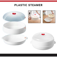 Plastic Steamer for Siomai Plastic Food Steamer Food Steamer Plastic Steamer for Siomai and Siopao Steamer cooker Microwave Oven Steamer Plastic Round Steamer Microwave-safe Food Grade PP Material