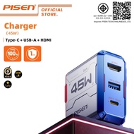 PISEN GaN65W/45W Fast Charger 2 Type C + 1 USB A + 1 HDMI Fast Charger with Cable SET TP-C31 TP-C125