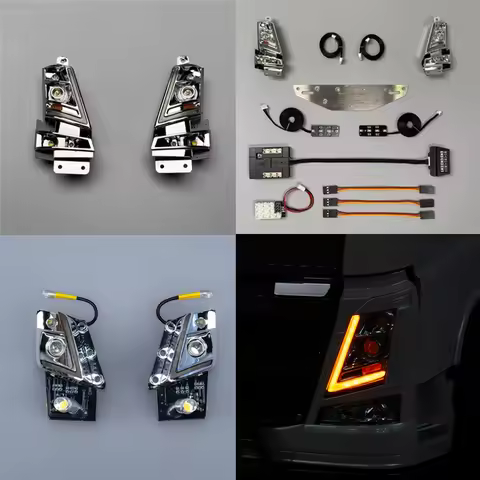 LED Flowing Headlight Light Group System for 1/14 Tamiya RC Truck VOLVO FH16 750 56375 56362 56360 T