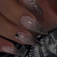 Cool Spicy Dark Gradient Wearable nails y2k Manicure fake nails Point Diamonds fake nails nails