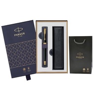 [Direct Japan] PARKER Parker Ballpoint Pen Sonnet Matte Black GT Medium Character Oil-based Genuine Leather with Pen Case Gift Box Set Genuine Import 1950876 V2