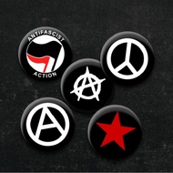 Anarchi Peace Antifa Button Pin