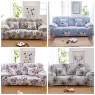 New Sofa Cover 1 2 3 4 Seater Slipcover L Shape Sofa Seat Elastic Stretchable Couch Universal Sala Sarung on Sale Anti-Skid Stretch Protector Slip Cushion with 1 Free Pillow Cover and Foam Stick
