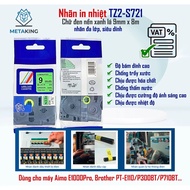Printed label TZ2-S721 for Aimo E1000 Pro I Brother PT-E110/P300BT/P710BT - Black text on green back