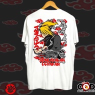 AKATSUKI DEIDARA T-SHIRT, THE ART OF ETHICS, NARUTO UZUMAKI CLAN AKATSUKI ANIME T-SHIRT, AKATSUKI T-