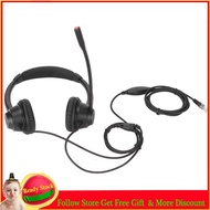 Punkstyle Desk Phone Headset RJ9 Office Supports Binaural Noise Cancellation