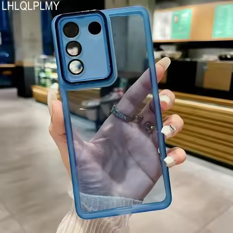 Transparent Soft Case For Vivo Y72 5G Y52 V23 V27 V27E V29E V29 Y27 Y55 Y75 Y36 V30 Pro V30E Y28 Y18