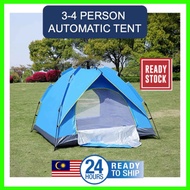 AUTOMATIC EASY CAMPING TENT - [LOCAL READY STOCK] Khemah sesuai untuk 3-4 Orang