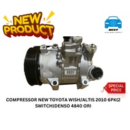 COMPRESSOR NEW TOYOTA WISH/ALTIS 2010 6PK(2 SWITCH)DENSO 4840 ORI