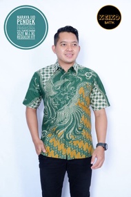 Kemeja Batik Pria Modern Kemeja Lengan Pendek Pria Motif Batik NARAYA KEIKO BATIK Baju Adat Jawa Ker
