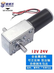 5840-31ZY Dual Shaft Stainless Steel Universal Turbo Worm Gear DC Motor 12V 24V