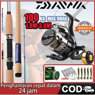 DAIWA Fishing Rod Set Barang Mancing Set Fishing Combo Set Joran Pancing Set Pancing Set Fishing Rod