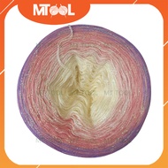 [ CV120 ] Rainbow yarn imported from Thailand, Rayon fiber and Kim Tuyen yarn 5 lines, 360g