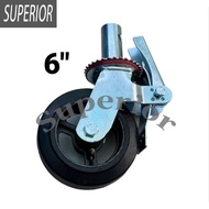 superior SCAFFOLDING RUBBER WHEEL HEAVY DUTY / SCAFFOLDING CASTER WHEEL 6 INCHES