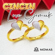 Cincin Love Gemuk 2C 5D  Emas 916 Original Cincin Emas 916 Bajet Cincin Fesyen Emas 916 Tulen Cincin