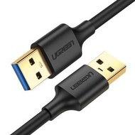 UGREEN 綠聯 USB 3.0 (公對公) 高速數據傳輸線 | 鍍鎳/鍍金耐插拔接頭 (支援5Gbps/2A大電流/三層屏蔽/外接硬碟機上盒散熱器通用) (3m) 90576 US128