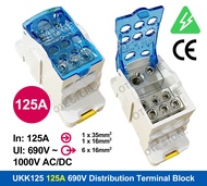 FJ/UKK 690V-1000V AC/DC Distribution Block (80A/125A/160A/250A/400A)