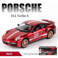 Porsche 911 Turbo S Model Kereta 1:32 Scale  Alloy Diecast Model Vehicle Car Model Toy Pull Back wit