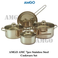 AMGO AMC 7-Pieces Stainless Steel Cookware Set