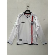[Long Sleeve SSS +] 2002 England Home Football Retro Sports Jersey High Quality