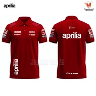 Polo shirt Tshirt Kaos Kerah Aprilia Racing Team Balap MotoGP
