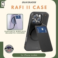 DUX RAFI II Phone Case for iPhone 16E 2025 16 15 14 13 Pro Max Pro Plus Wallet Stand Shockproof Cove