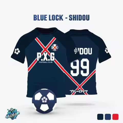 Anime Blue Lock Jersey 3D P.X.G Shidou Print Kids Cosplay Football T-Shirts Men Women Sports Short S