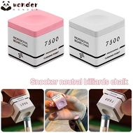 WONDER TP7500 Billiard Chalk, Pink/Grey Fine Powder Snooker Neutral Pool Chalk, Professional Square 