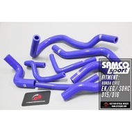 READY STOCK SILICONE RADIATOR HOSE SAMCO HONDA BYPASS EK EG SINGLE CAM D15 D16 BLUE 7 PCS