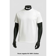 Regular fit plain T-shirt with strong slim fit and basic color form DT650