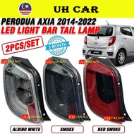 (2 LINE) Perodua Axia 2014-2022 Led Light Bar Rear Tail Lamp Taillamp Taillight Light Smoke Red Albi