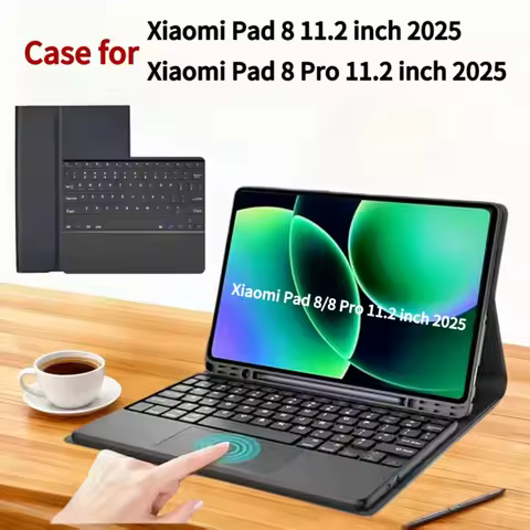 Case for Xiaomi Pad 8 11.2 inch, Bluetooth keyboard case for Xiaomi Pad 8 Pro 11.2 inch WirelessBlue