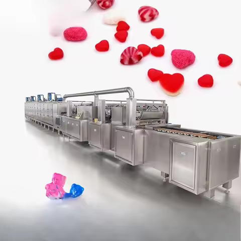 Fully automatic production machine fudge pouring machine gelatin fudge production line