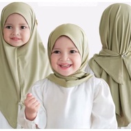 JARSEY BUTTON SPLIT CHILDREN'S HIJAB 1-3 YEARS