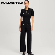 KARL LAGERFELD - BUTTON KNIT PANTS BLACK