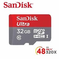 ＊鼎強數位館＊SanDisk Ultra microSD UHS-I 32GB 記憶卡 (展碁公司貨) 48MB/s