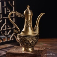Brass Dragon and Phoenix Wine Pot Home Desktop Brass Crafts Ornament Copper Wine Pot Wedding Copperw
