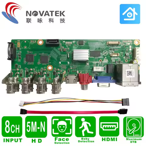 XM 6 in 1 H.265+ 8ch 5Mp-N Ahd Dvr Board Surveillance Security Cctv Recorder 1080N for Xvi Ahd Tvi C