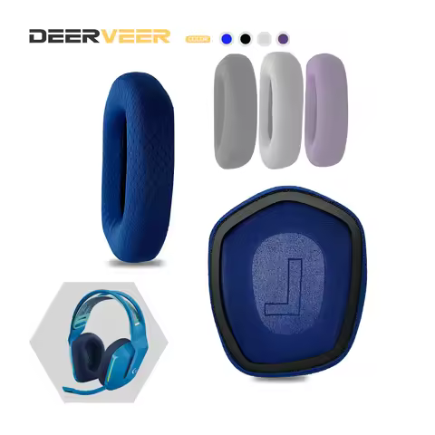 DEERVEER Replacement Earpad For Logitech G733 Headphones Memory Foam Ear Cushions Earmuffs Black/Blu