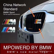 1pcs 3D Metal M Power Car Front Grille emblem BMW logo Chrome Badge Emblem For BMW emblem 5 series 3
