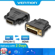 Vention DVI to HDMI Adapter Bi-directional DVI-D(24+1) Male to HDMI Female Converter 1080P for Lapto