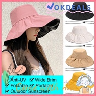 OKDEAL Bucket Hat Men Women Anti-UV Panama Hat Foldable Sun Hat