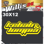 Kebab WRITING STICKER CUTTING STICKER for sale cart